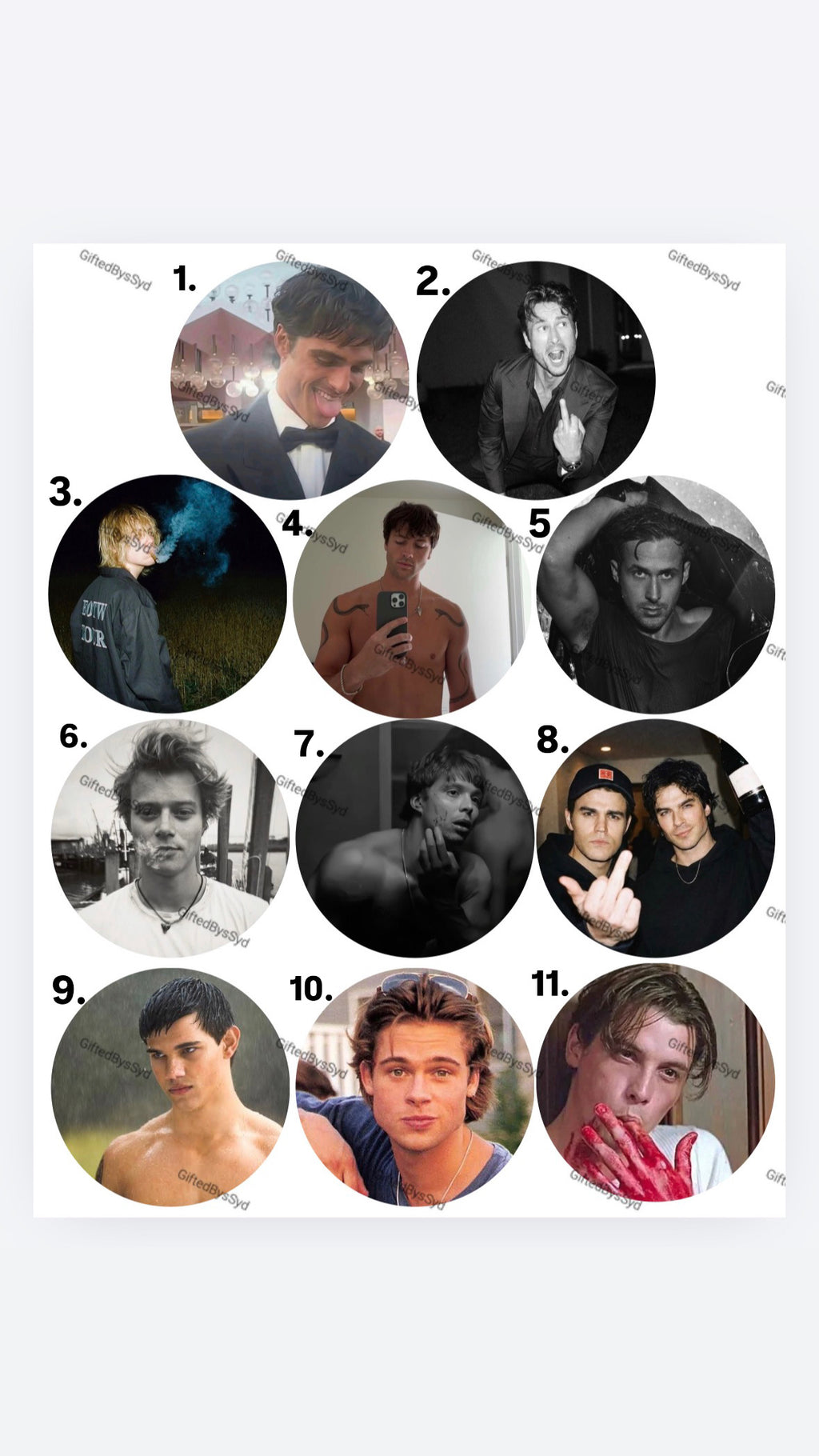 Celeb Custom 2-in Pins