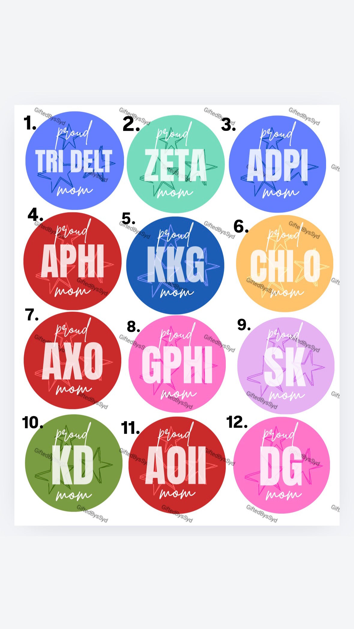 Sorority Family Custom 2-in Pin