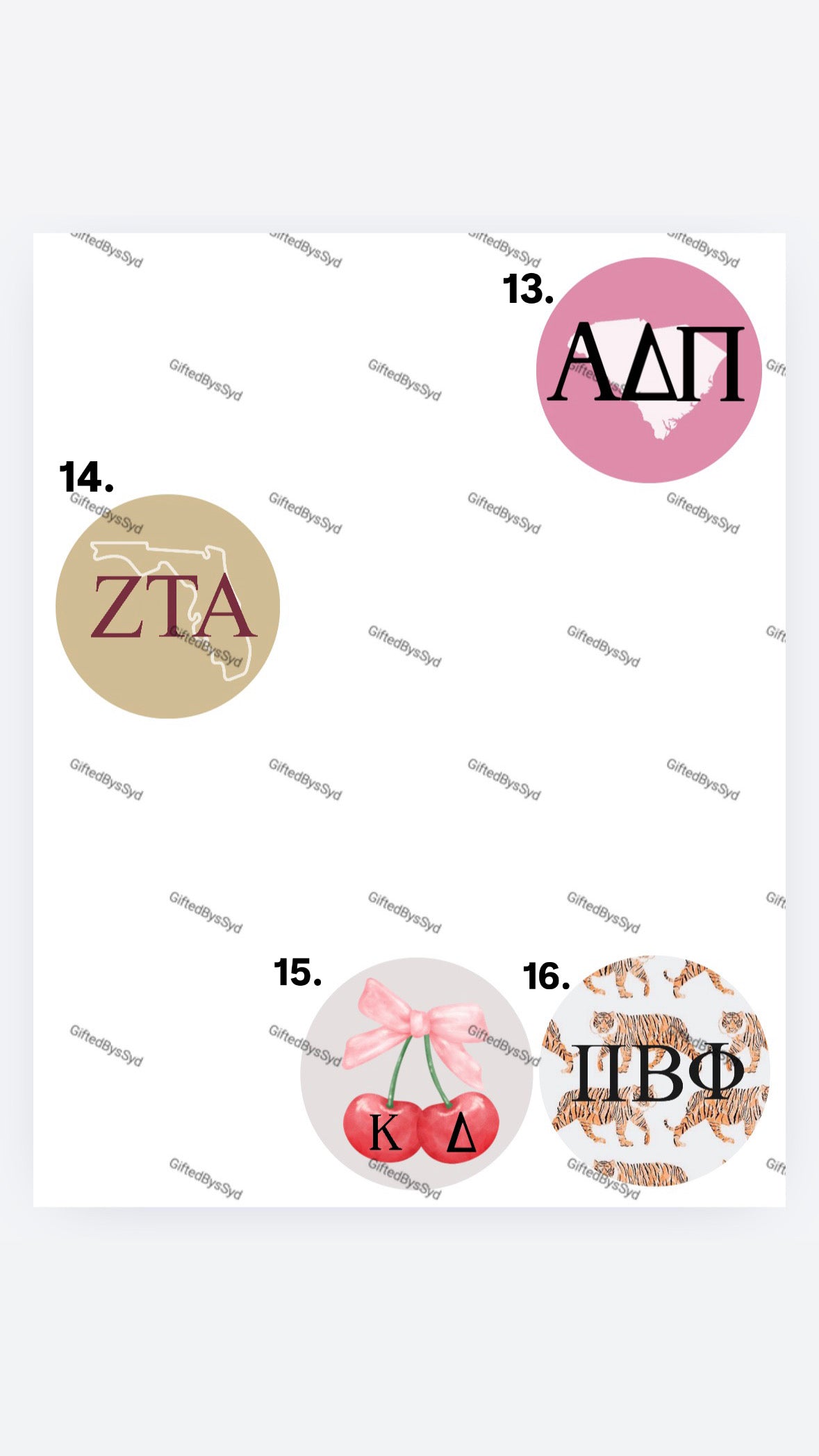 Sorority Custom 2-in Pin