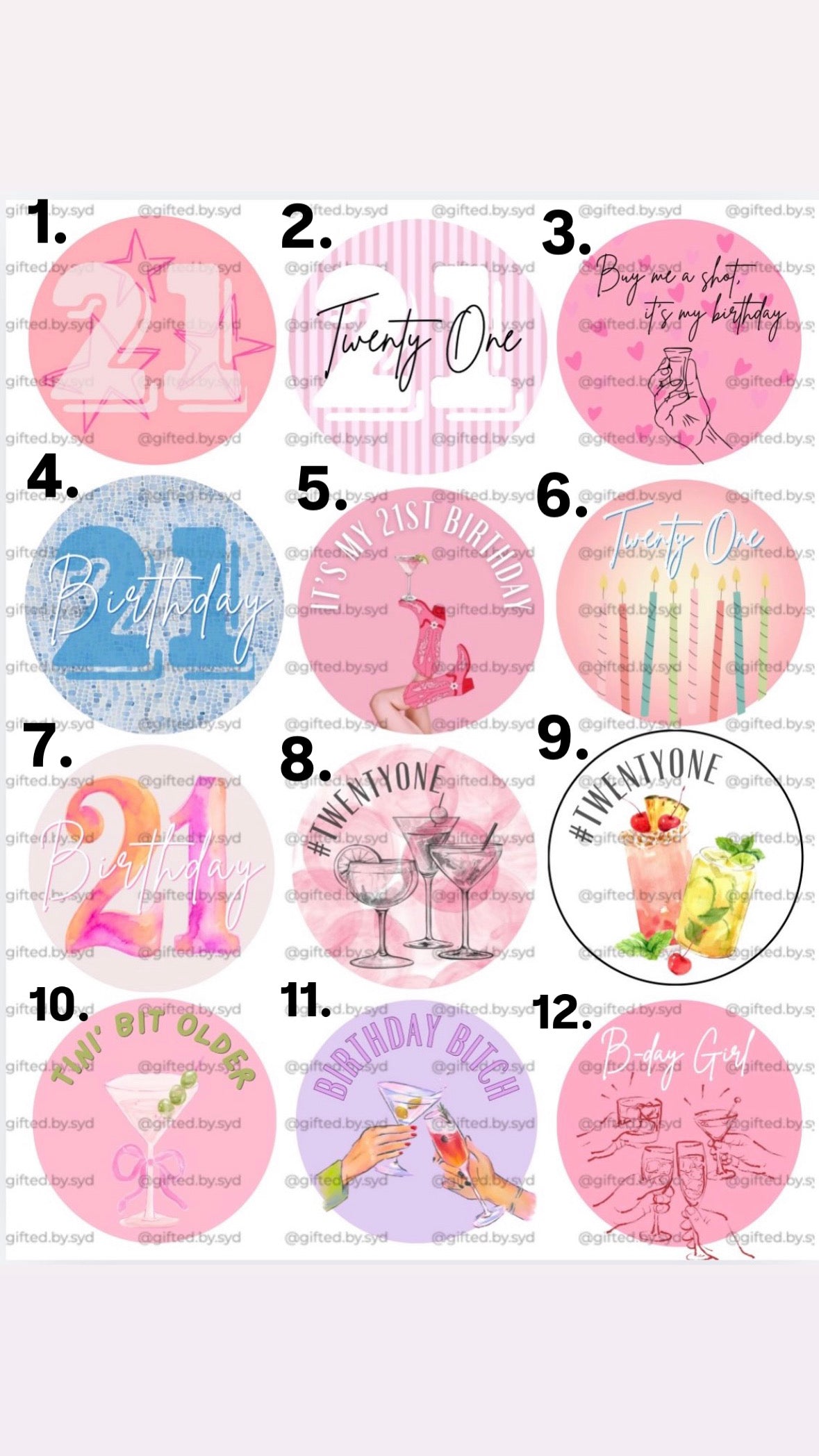 21 Birthday Custom 2-inch Pin