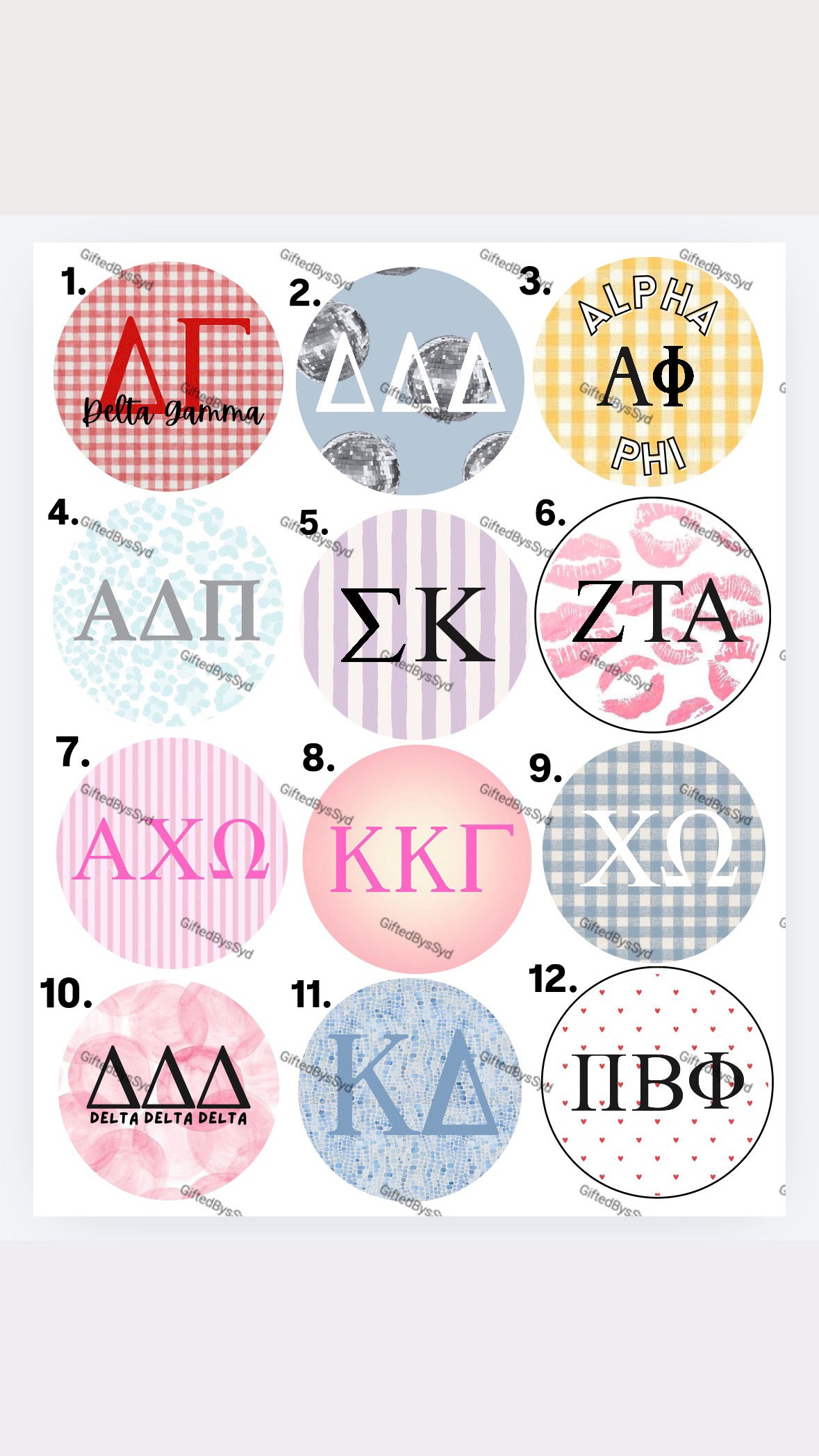 Sorority Custom 2-in Pin