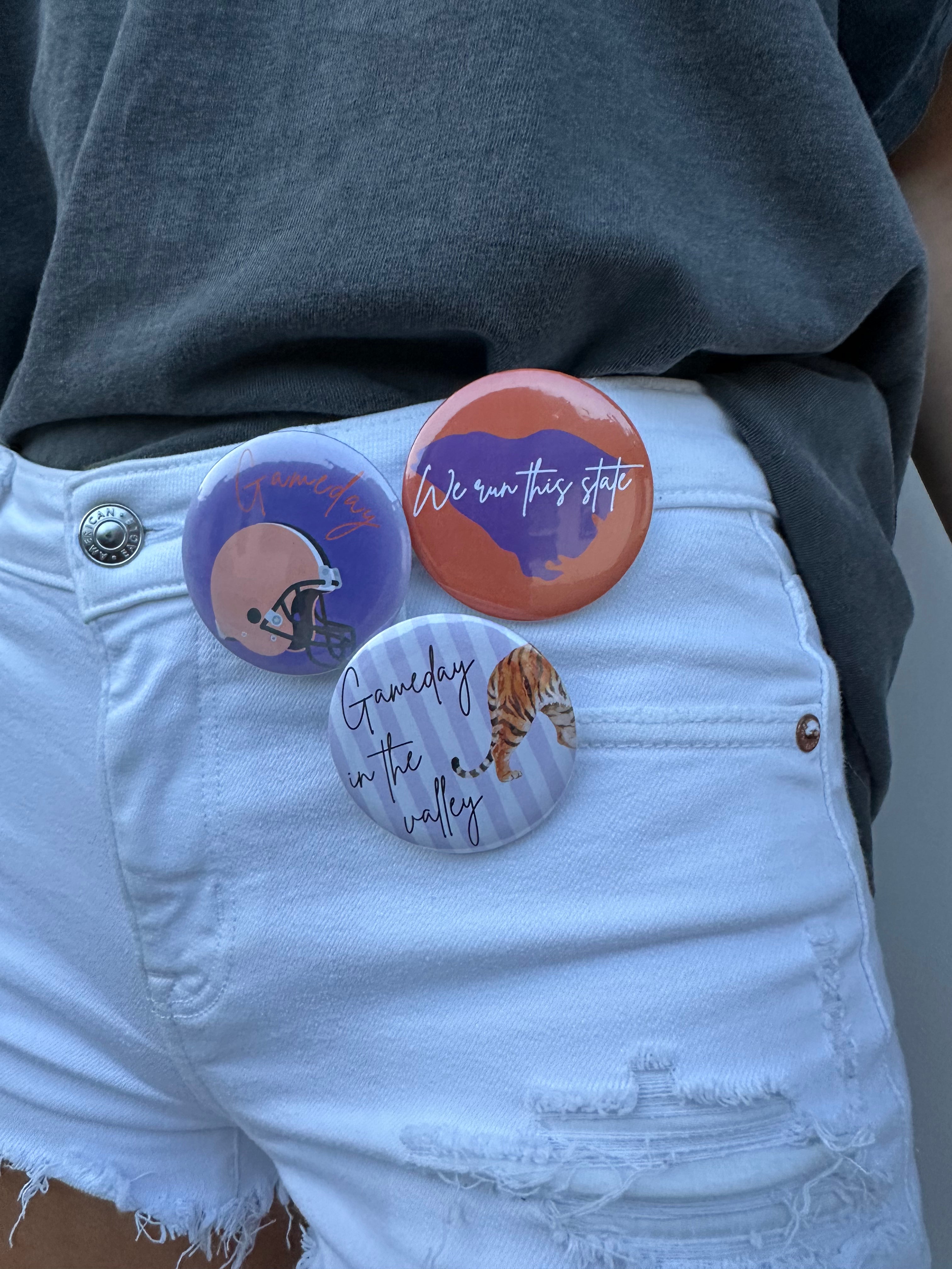 3-PACK College Gameday Custom 2-in Pins