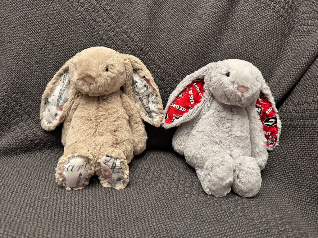 Custom College Hand-Sewn Stuffed Bunny