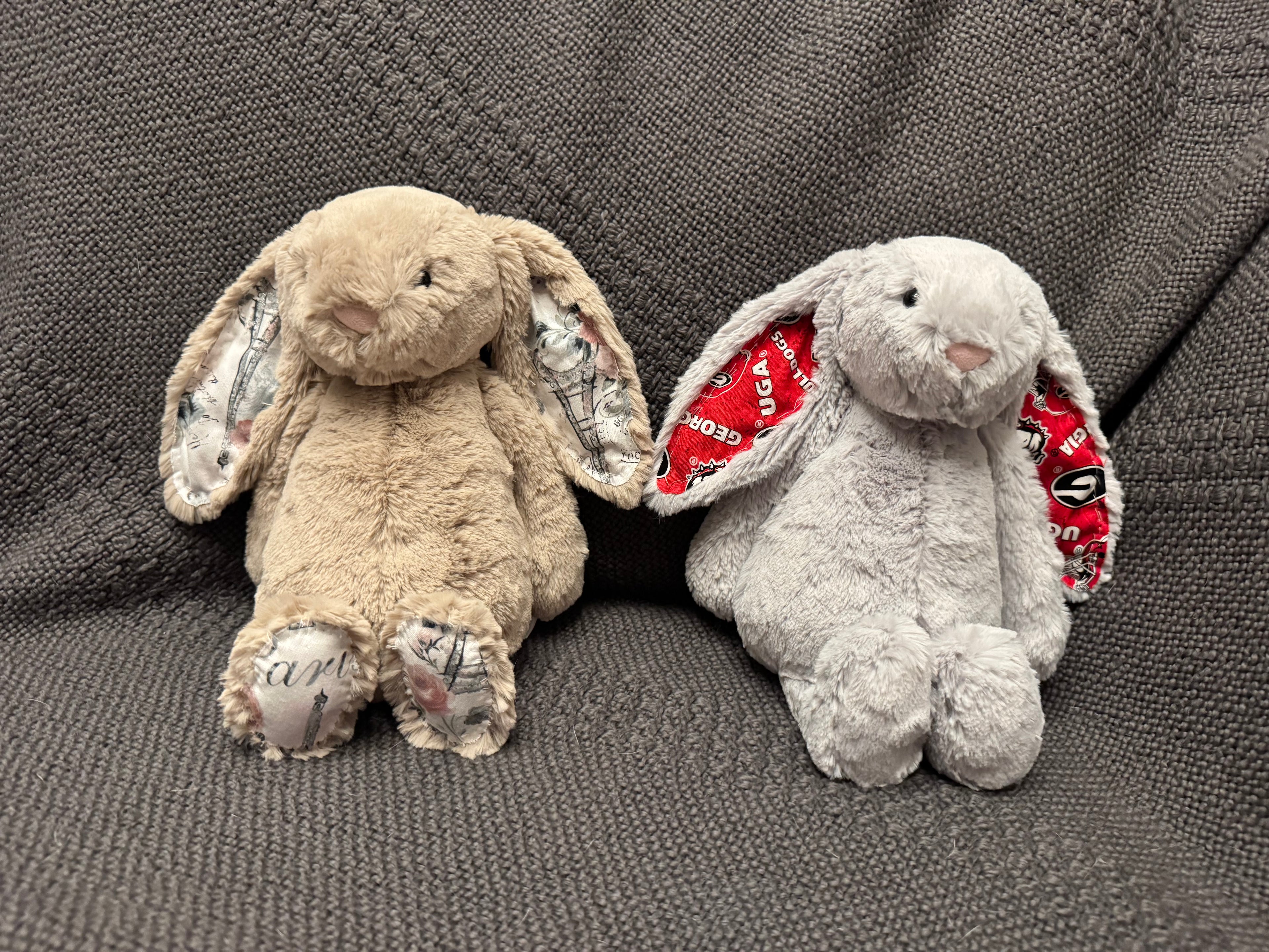 Custom College Hand-Sewn Stuffed Bunny