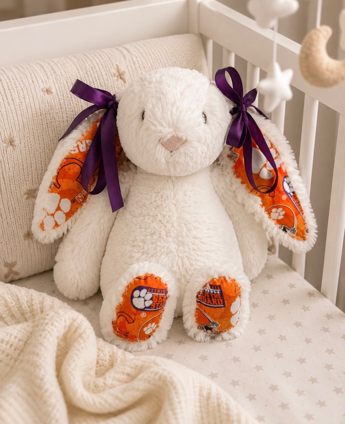 Custom College Hand-Sewn Stuffed Bunny