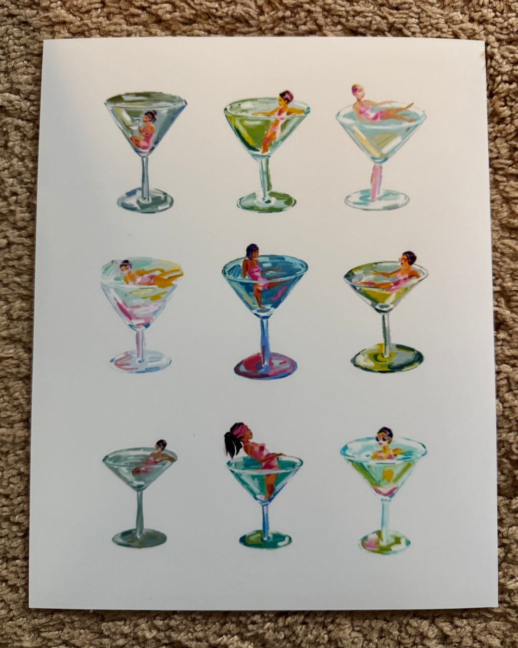 8x10 Martini Print
