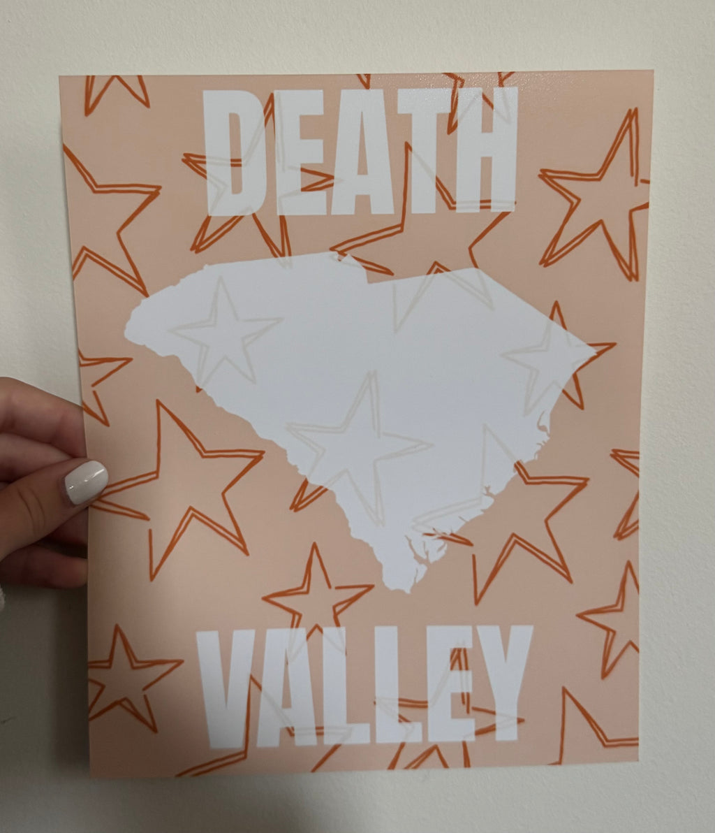8x10 Orange Death Valley Print- CLEMSON COLLECTION