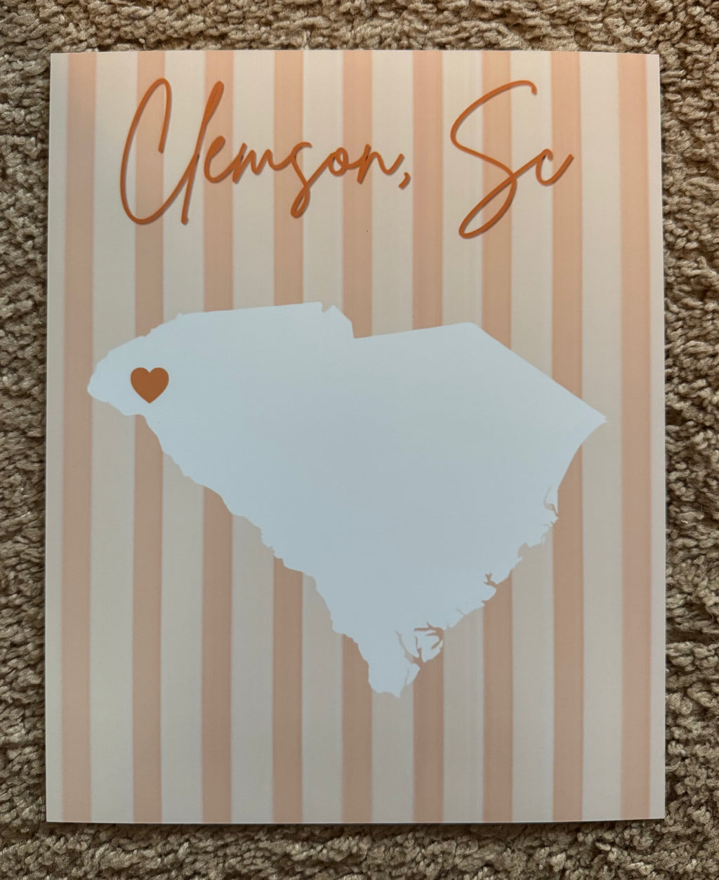 8x10 Orange SC Print- CLEMSON COLLECTION