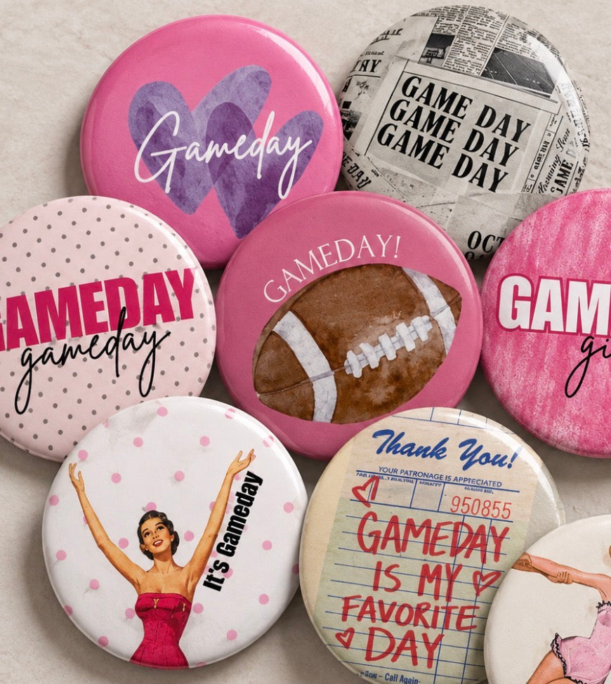 Girly Gameday Custom 2-in Pin