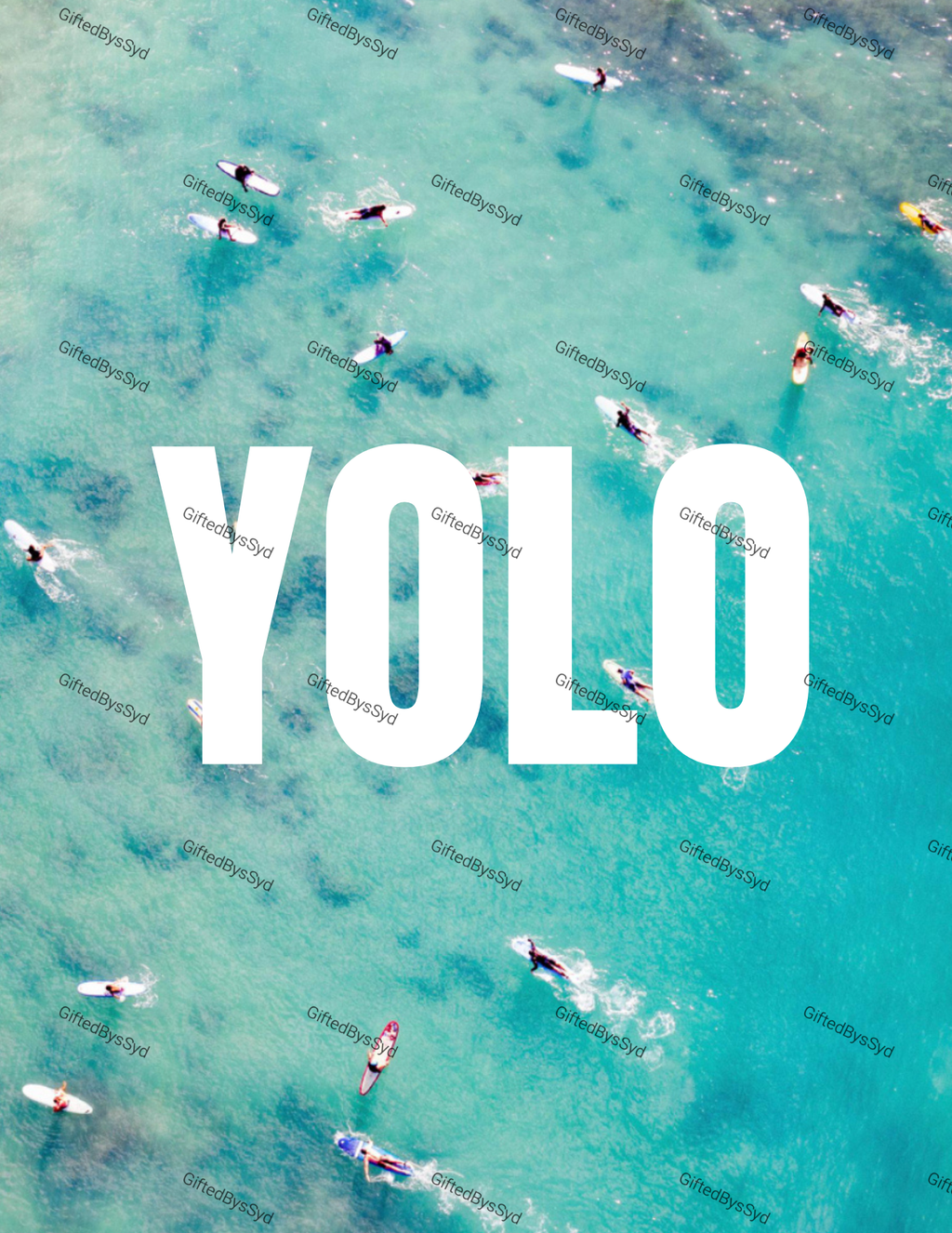 8x10 YOLO Beach Print